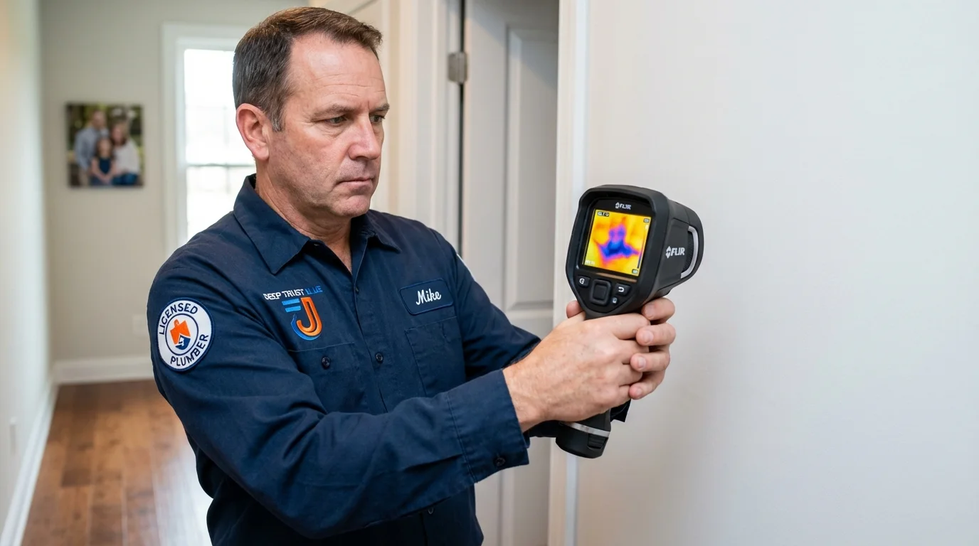 Thermal imaging leak detection by Johns Plumbing LLC in Lake Mills
